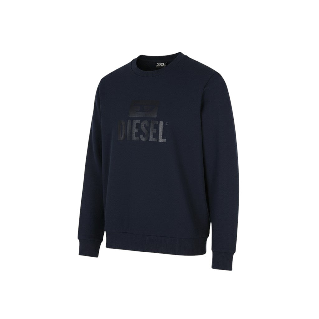 DIESEL S-Gir-Crewneck Tone On Tone Men Sweatshirt L Blue Pullover RRP110