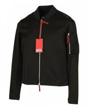 DIESEL T-Opuntia Women's Jacket M Black Full Zip Patch Pocket Bomber RRP€250
