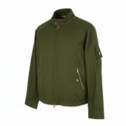 DIESEL J-Harry Men Jacket L Green Band Neck Pockets Plaid Lined  RRP€350