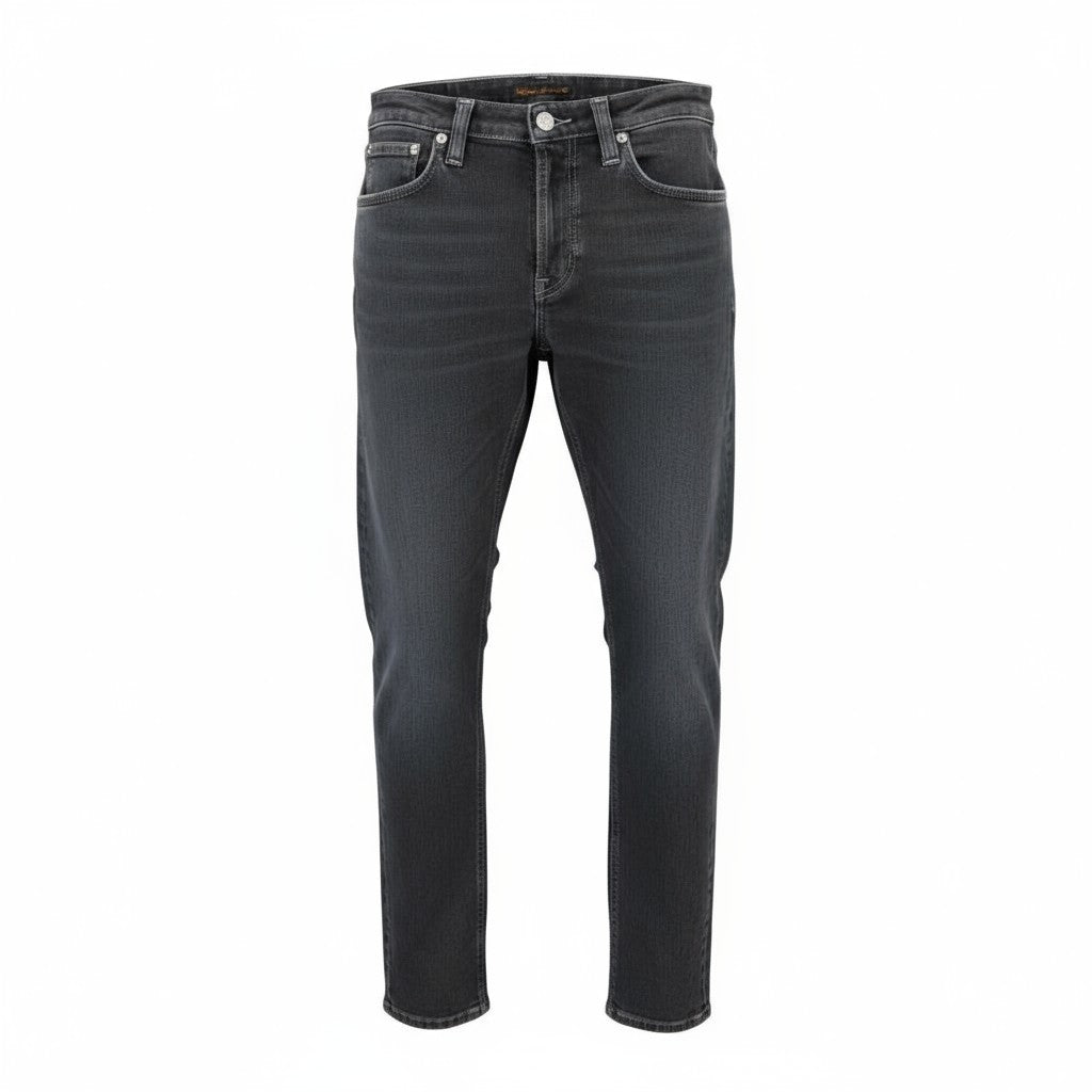 NUDIE JEANS Skinny Lin vyriški džinsai W28/L30 Tight Stretch žvilgančios pilkos spalvos 