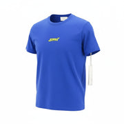 JOHN RICHMOND vyriški marškinėliai M mėlyni apvalia apykakle geltoni trumpomis rankovėmis visiems sezonams