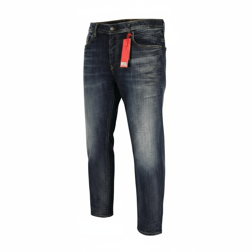 DIESEL Thommer-X 0096U Mens Jeans W40/L32 Blue Washed Distress Slim  Zip Fly