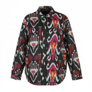 DESIGUAL Eliot Women Jacket M Colourful Abstract Print Padded Snap Buttons