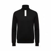 CALVIN KLEIN Merino Rws Turtle Men Jumper M Black Knitted Logo Pullover RRP189