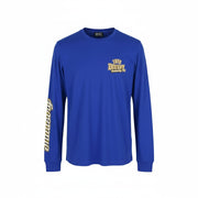 DIESEL T-Diegos-LS-K27 Men T-Shirt XL Blue Pullover Crew Neck Logo Cotton