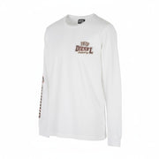 DIESEL T-Diegos-LS-K27 Men T-Shirt M White Cotton Long Sleeve Crew Collar