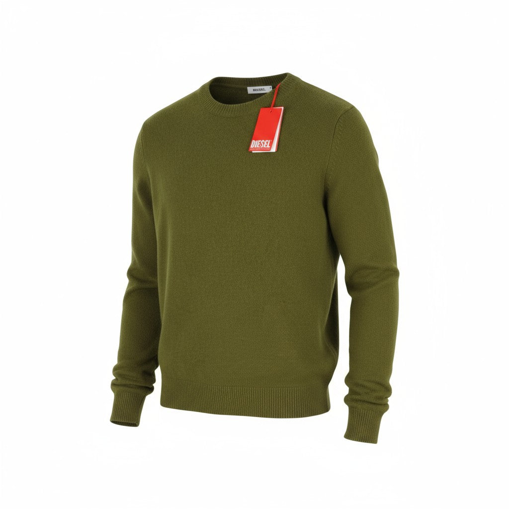 DIESEL K-Olby Men Jumper XL Pullover Wool Cashmere Knitted Green RRP325