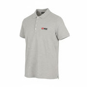 DIESEL T-Weet-Div Polo Men T-Shirt S Melange Grey Short Sleeved Half Button Logo