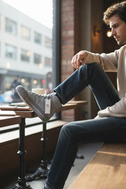 DIESEL S-Muji MC Men Sneakers EU44.5 Grey High Top Lace Up Almond Toe RRP180