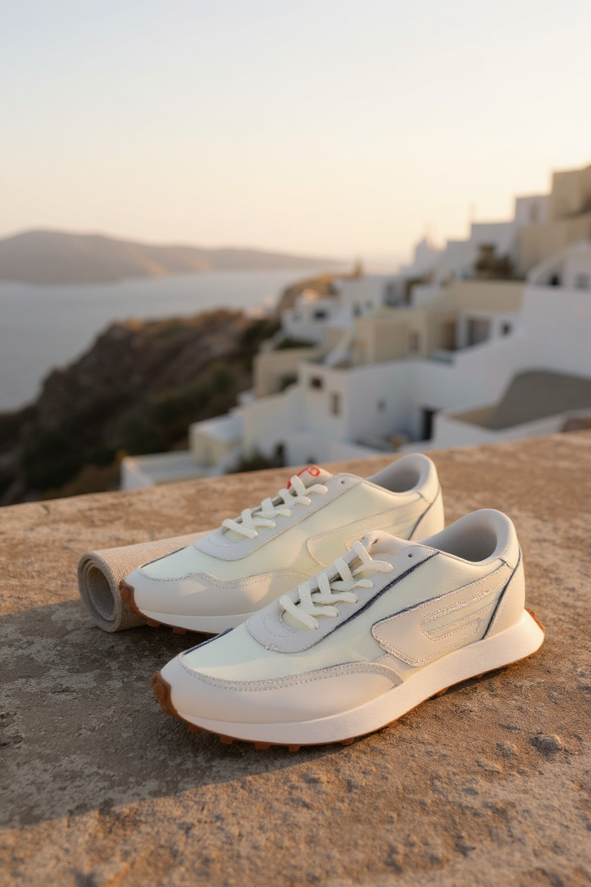 DIESEL S-Racer LC Men Sneakers EU45 White Suede Leather RRP€195 Trainers