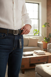 DIESEL B-Billover Men Belt 105CM Brown Leather Printed Silver Tone Buckle Logo