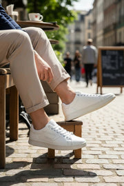 DIESEL S-Athene Low Men Sneakers EU44 White Leather Lace Up Trainers RRP160