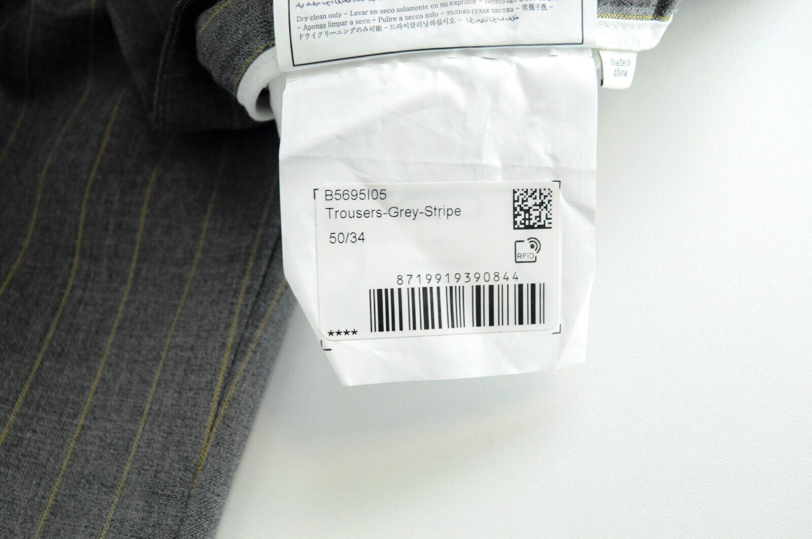 SUITSUPPLY Havana Patch Suit Mens UK38R Grey Slim 2 Pc Wool Lined Stripe