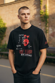 DIESEL T-Just-B61 Men T-Shirt S Black Tricot Stretchy Crew Neck Short Sleeved