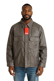 DIESEL S-U24 Men Jacket L Windbreaker Snap Buttons Coated Neck RRP€275