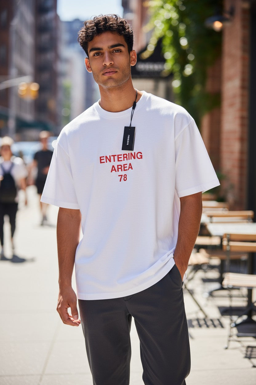 DIESEL T-Diegos-K25 Men T-Shirt L White Short Sleeve Crew Neck Cotton Print