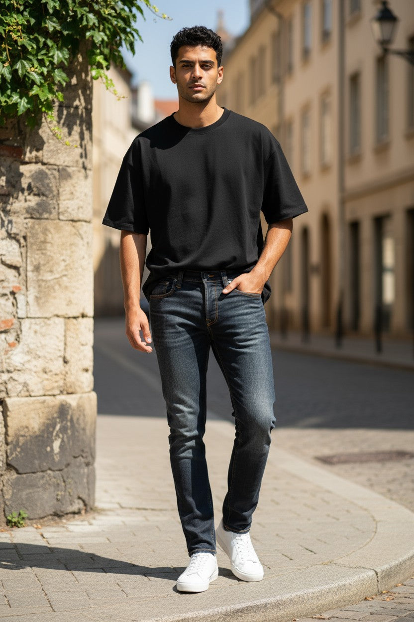 NUDIE Thin Finn Grey Authentique Used Men Jeans W28/L34 Slim  Pockets Faded