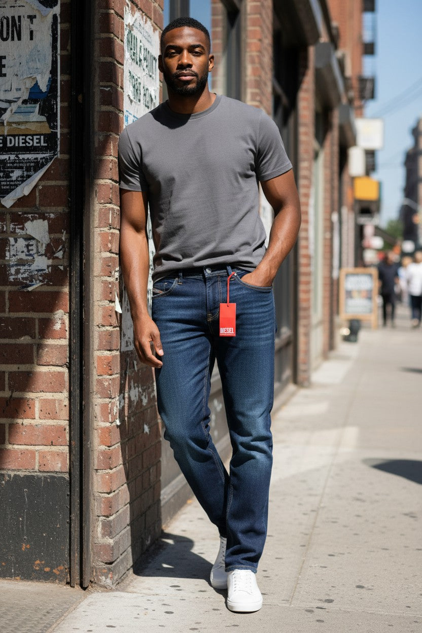 DIESEL Thommer-X R9B90 Men Jeans W33/L34 Slim Low Waist RRP€160 Blue