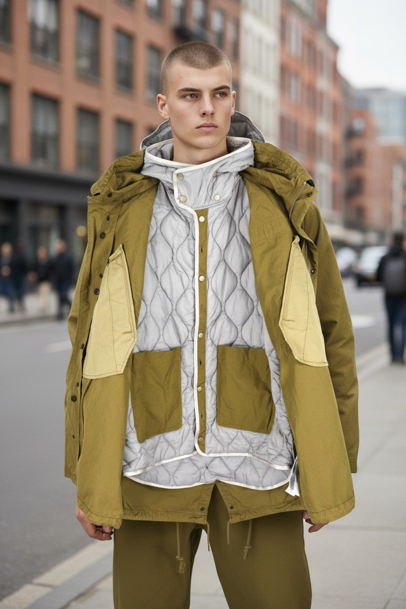 DIESEL W-Miles Men Jacket M Parka Removable Lining Hooded Insulated  RRP€475