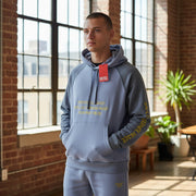 DIESEL S-Girlan-Hood Men Hoodie L Blue Pullover Kangaroo Pocket Hooded RRP195