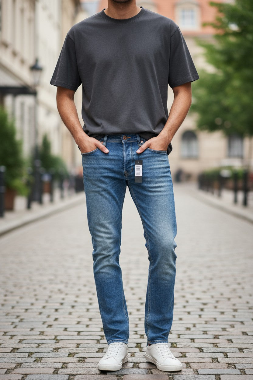 DIESEL Tepphar 089AW W29/L32 Men Jeans Slim Carrot Distressed Stained Denim