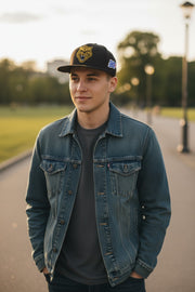 DIESEL C-Vintery Men's Cap OS Black Snapback Wool Blend Embroidered Logo Unisex