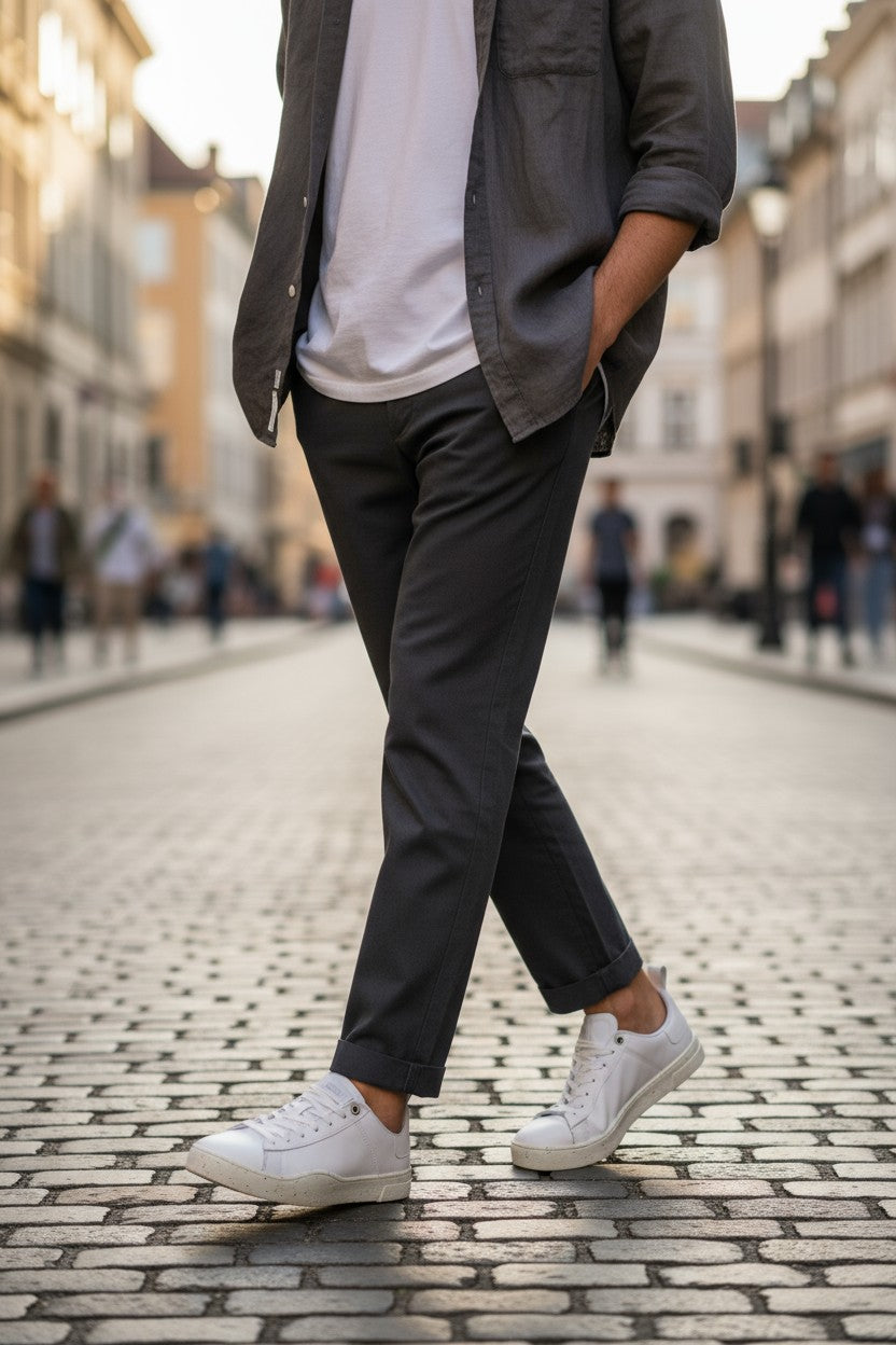 DIESEL S-Clever Low Lace Men's Sneakers EU44.5 White Leather Almond Toe RRP€140
