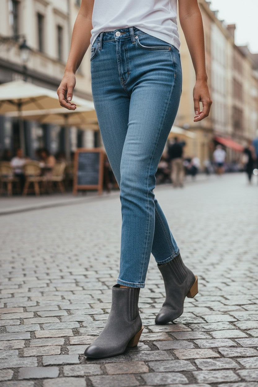 DIESEL D-Texanne CH Women Boots EU39 Black Grey Leather Ankle Top Cuban RRP290