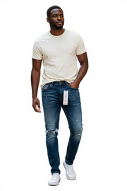 DIESEL Thavar-NE 0662L Men Jeans W28 Sweat Jogg Slim  Blue Stretchy Distressed