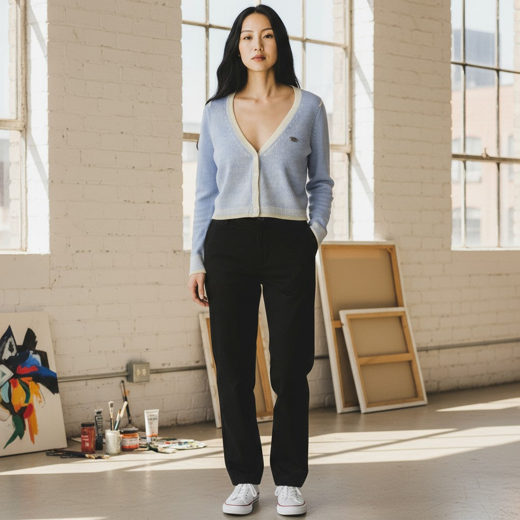 DIESEL M-Arika Women Jumper M Light Blue Washed Cardigan Wool Knitted RRP300