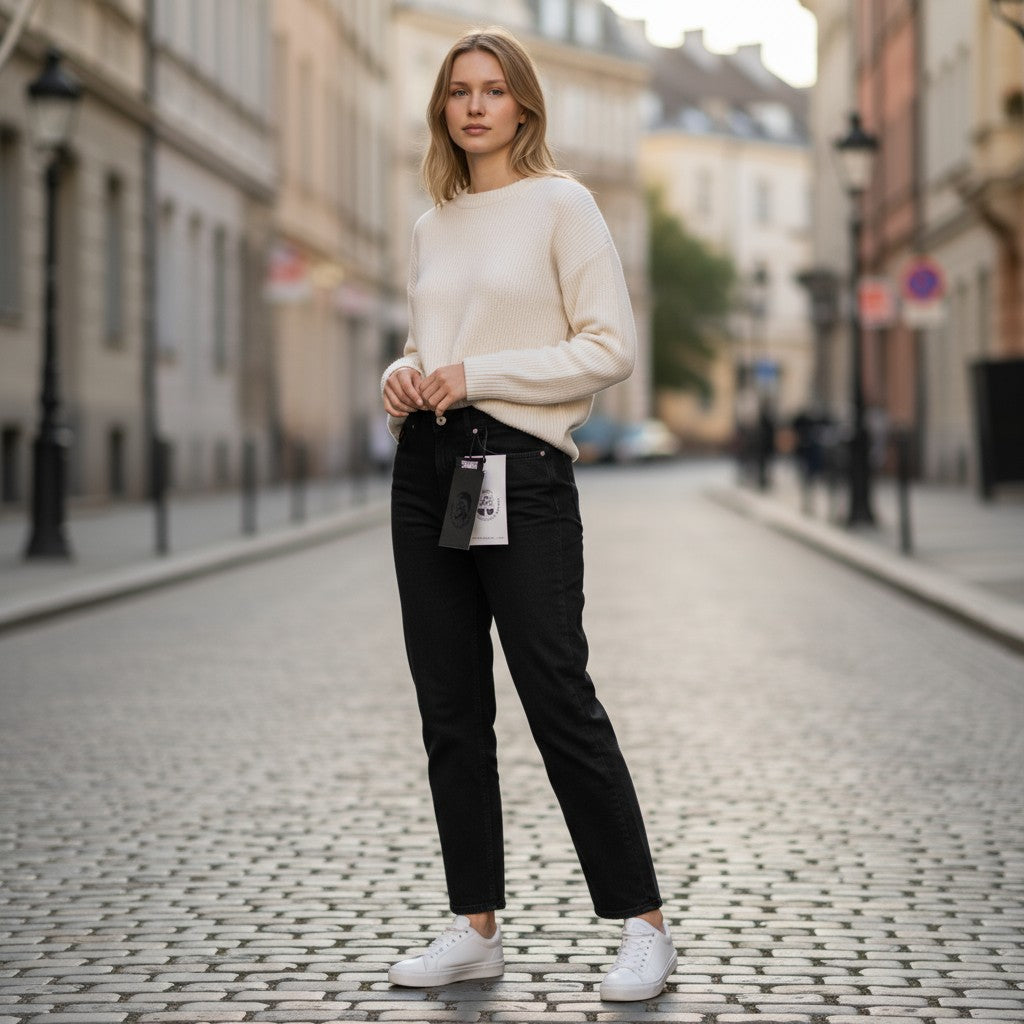 DIESEL D-Reggy 009RL Womens Jeans W27/L30 Regular Waist Straight Black RRP150