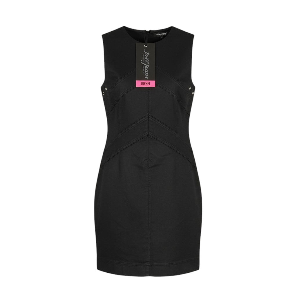 DIESEL D-Floor-SP-NE Women Dress M Sleeveless Zip Coated Crew Neck Mini RRP€325
