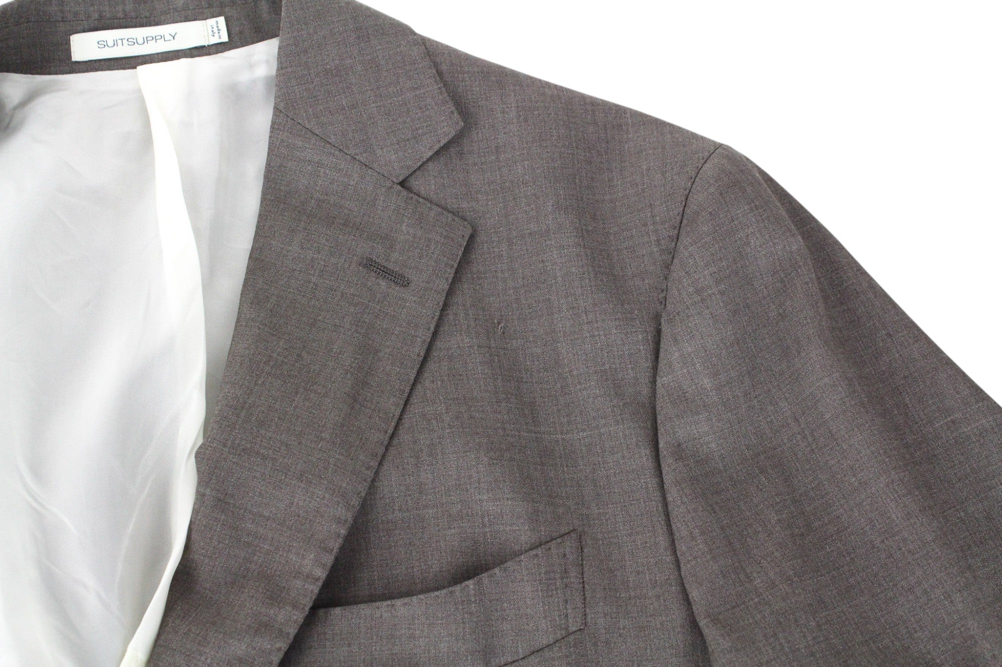 SUITSUPPLY Havana Patch Men's Suit UK42R Super 120's Brown Wool Slim Cut