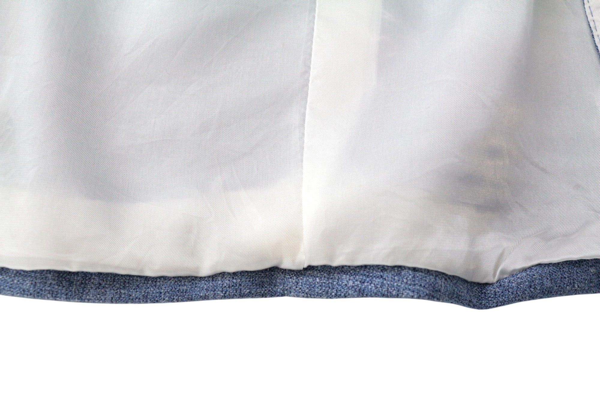 SUITSUPPLY Lazio Men's Suit UK38R Slim Blue Wool Silk Linen Classic 2-Piece