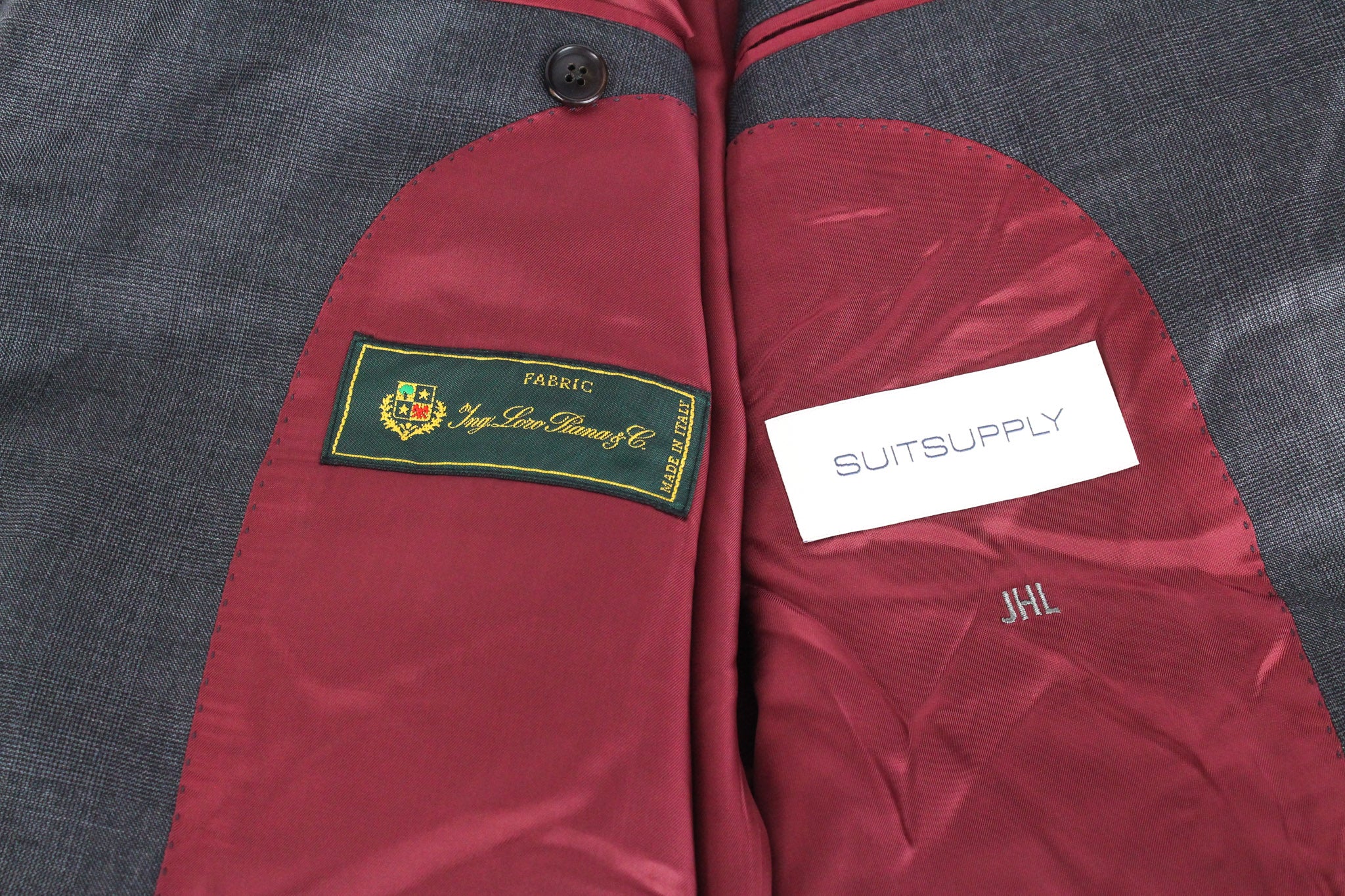 SUITSUPPLY La Spalla Men's UK44L Grey Wool Lined Suit Ing Loro Piano