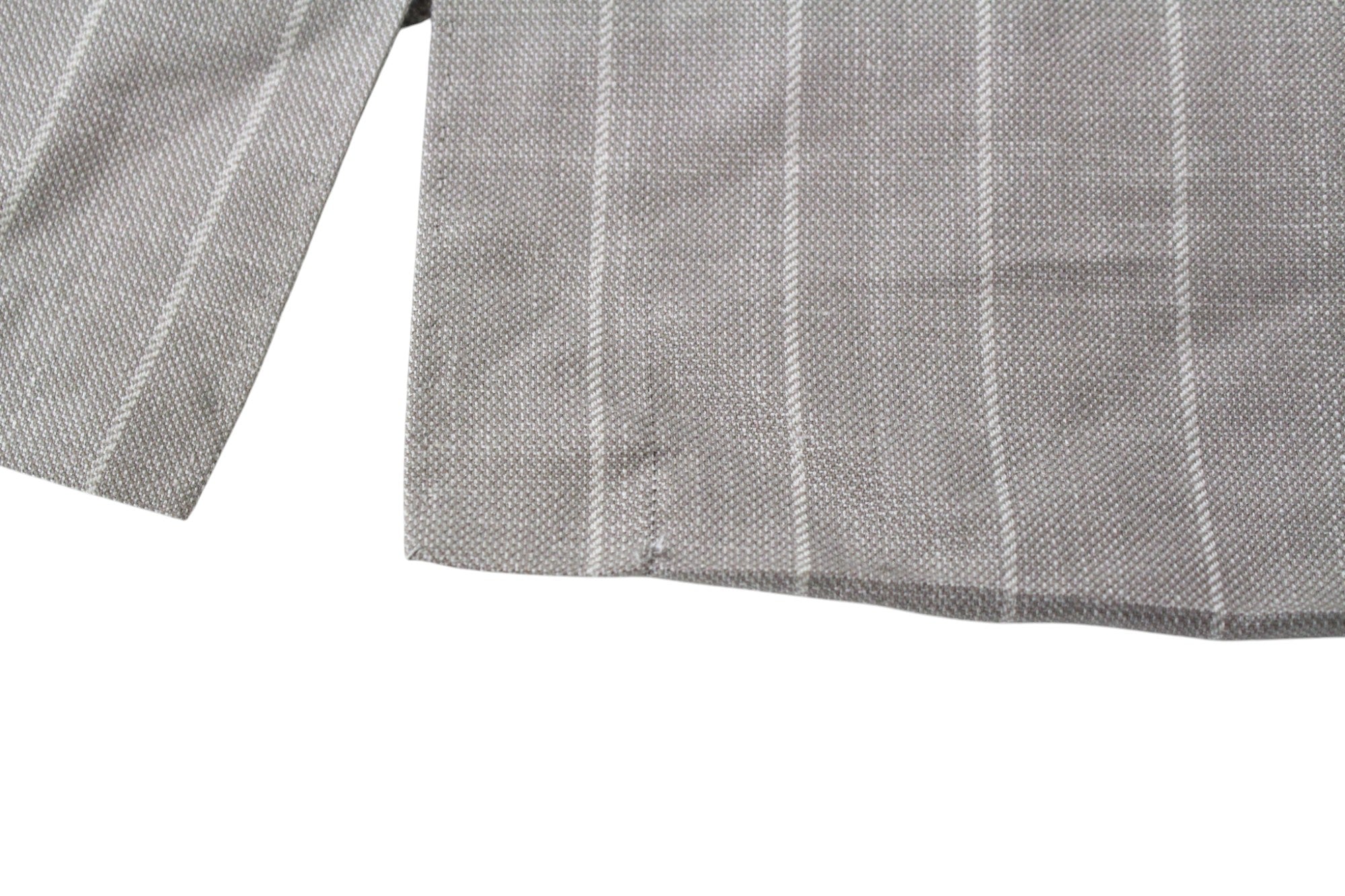 SUITSUPPLY La Spalla Men's UK34S Suit Taupe Striped Wool Silk Linen 3 Piece
