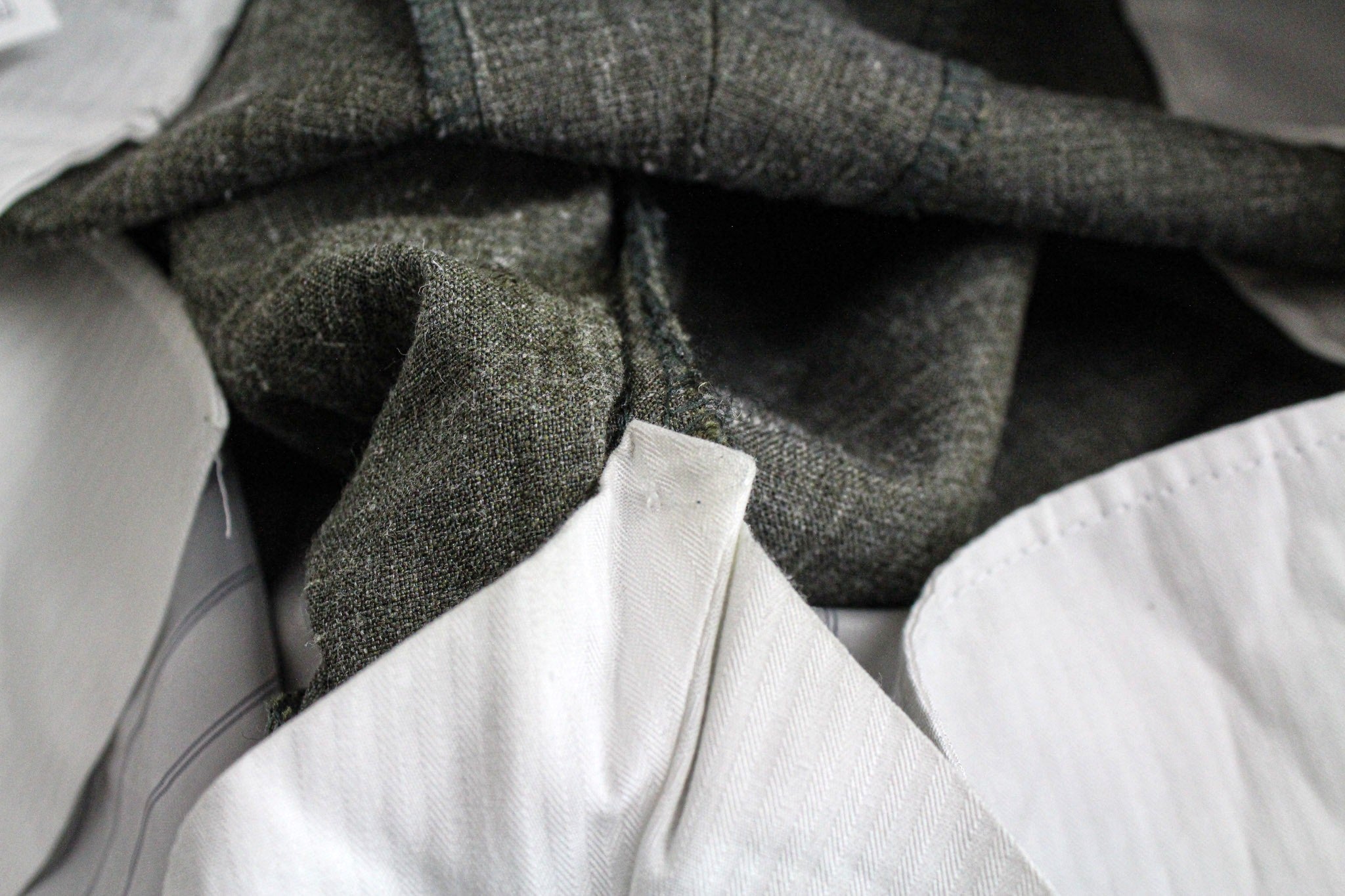 SUITSUPPLY La Spalla Men's UK46R Green Single-Breasted Wool Silk Linen 3 Piece