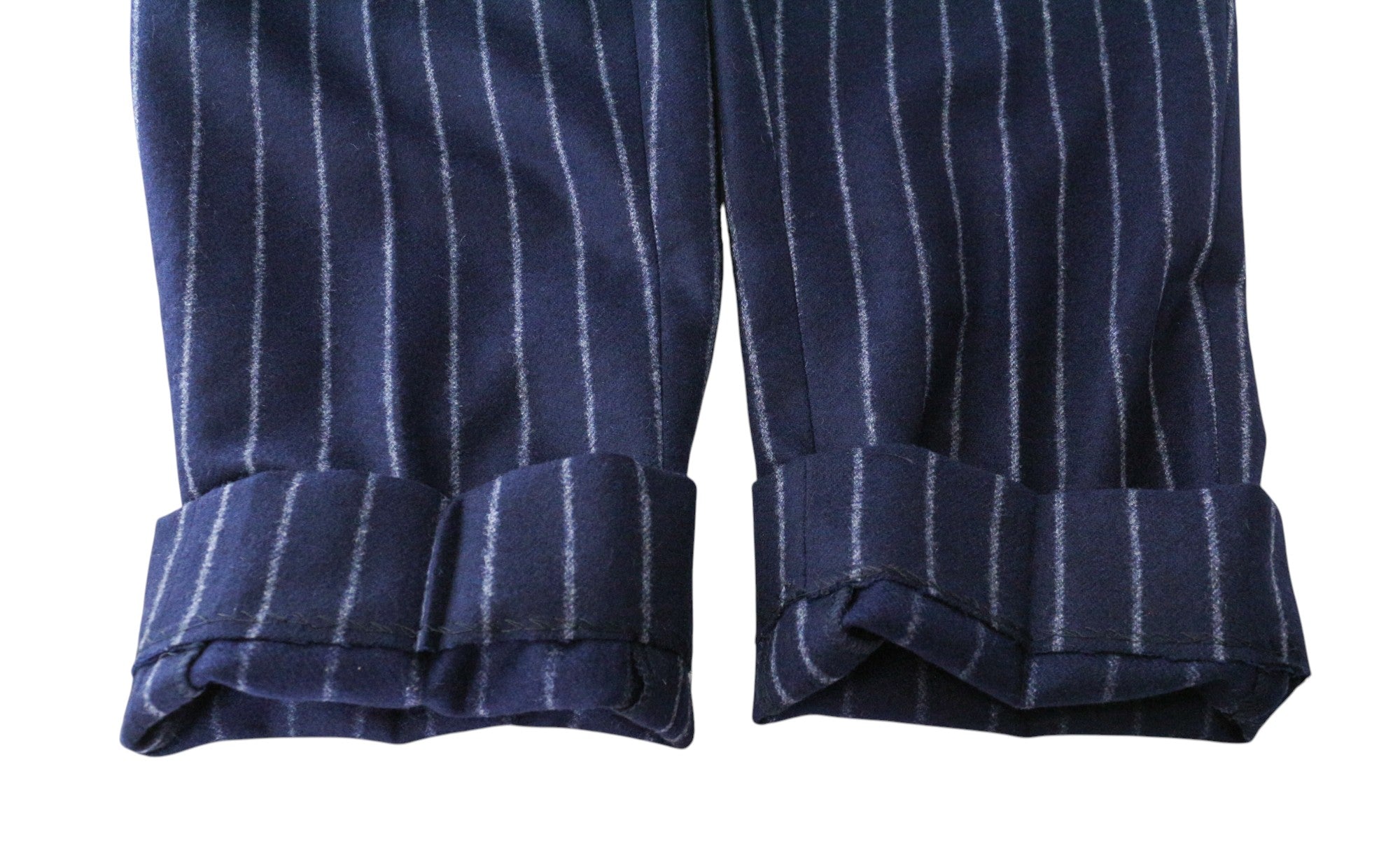 SUITSUPPLY Havana UK36R Suit 2Pc Blue Wool Slim Men's Striped Unlined