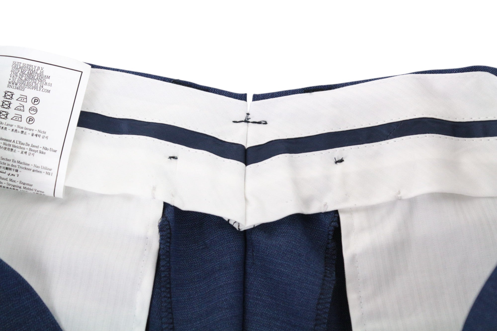 SUITSUPPLY Napoli Men's Suit UK42R Blue Wool Single-Breasted 2-Piece Lined