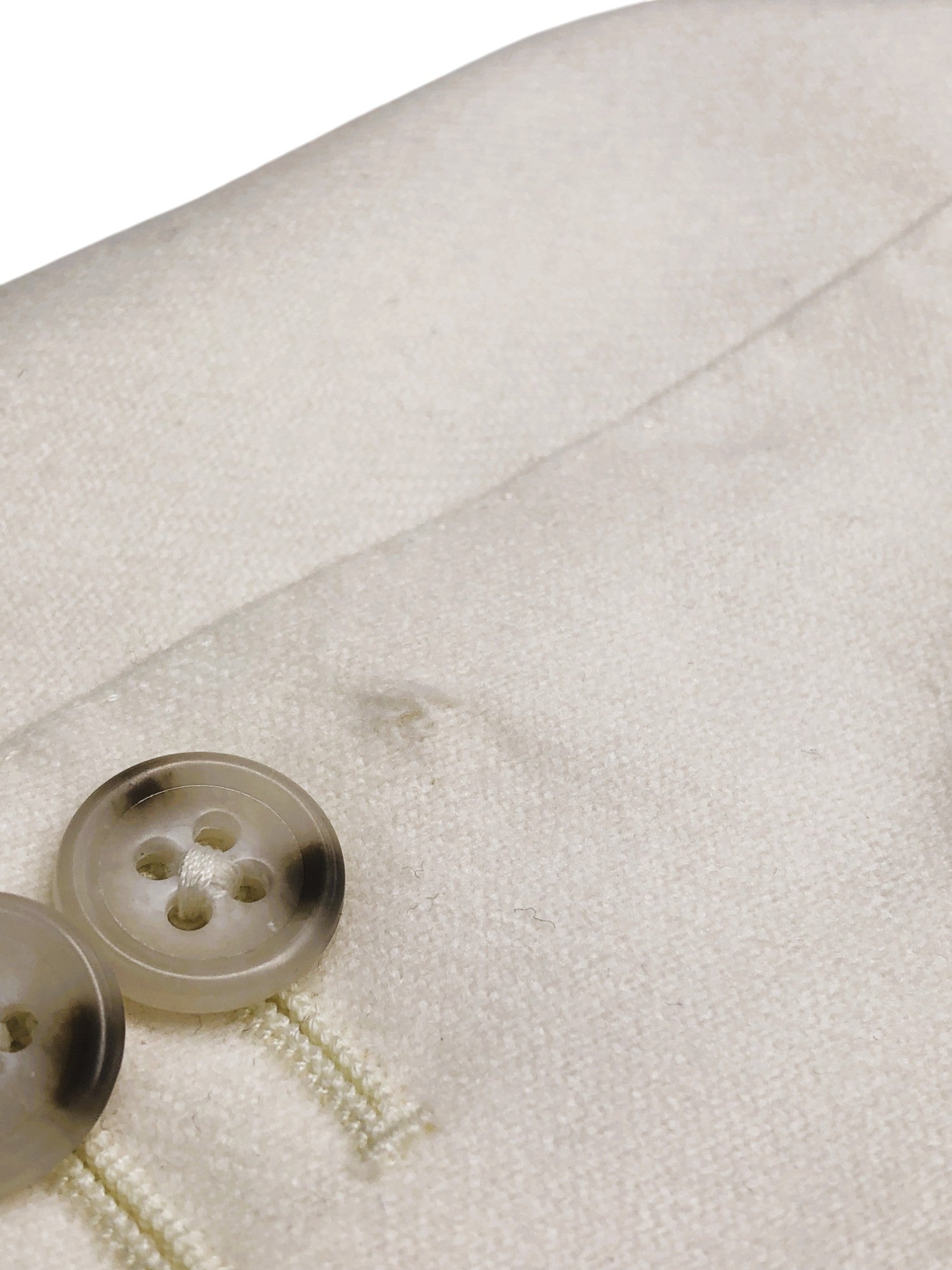 SUITSUPPLY Havana Suit UK38R Men's Off-White Wool Flannel 2-Piece Slim