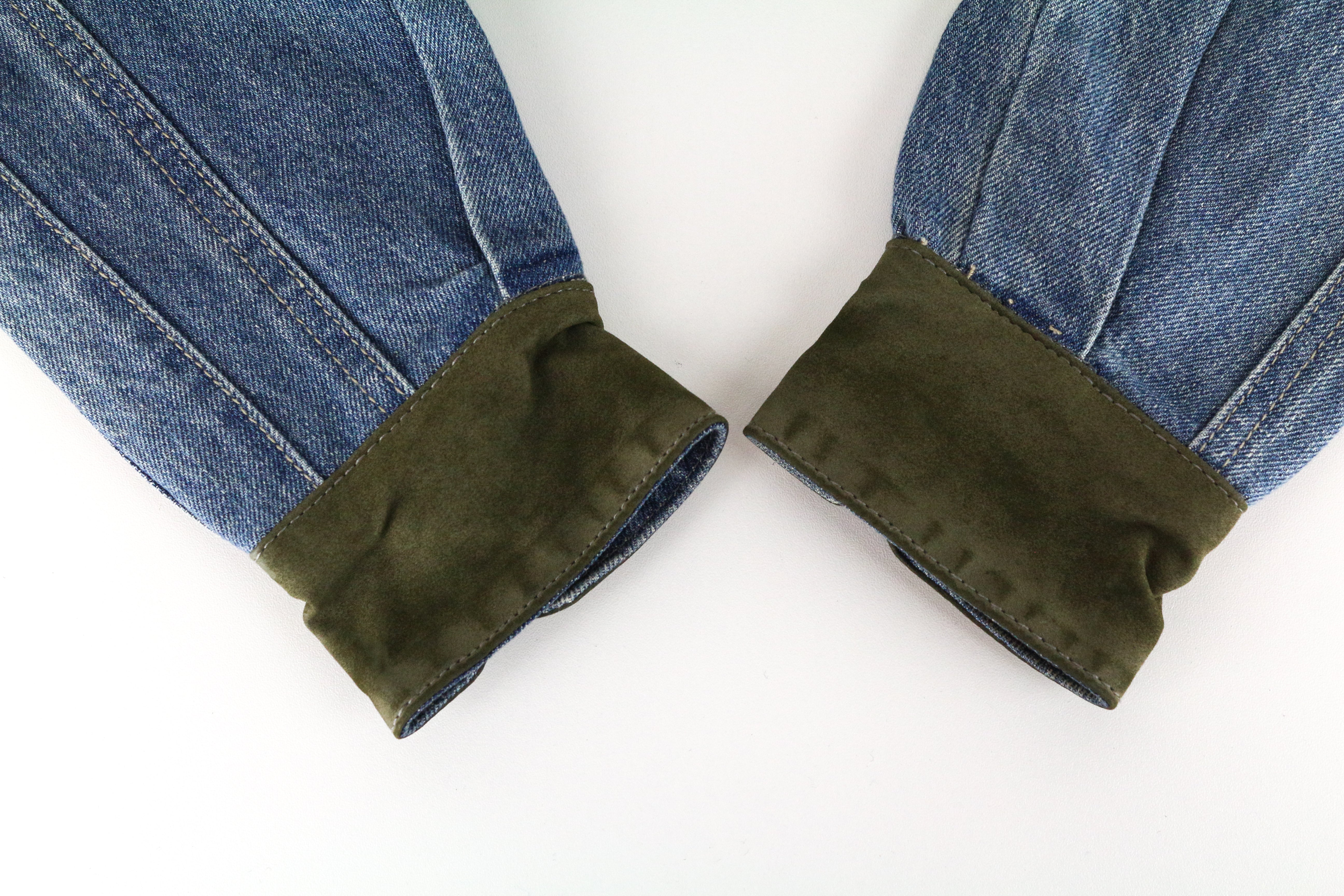 DESIGUAL Blue Denim Jacket 38 Women's Geisha Sequins Pure Cotton Washed Look