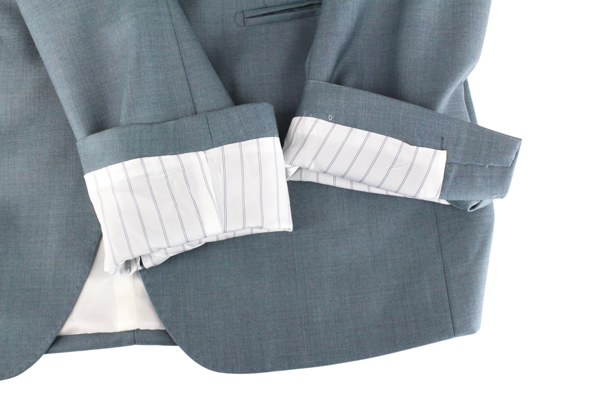 SUITSUPPLY Havana Jetted Men's UK38R Blue Slim Fit Wool Lined 2Pc Suit