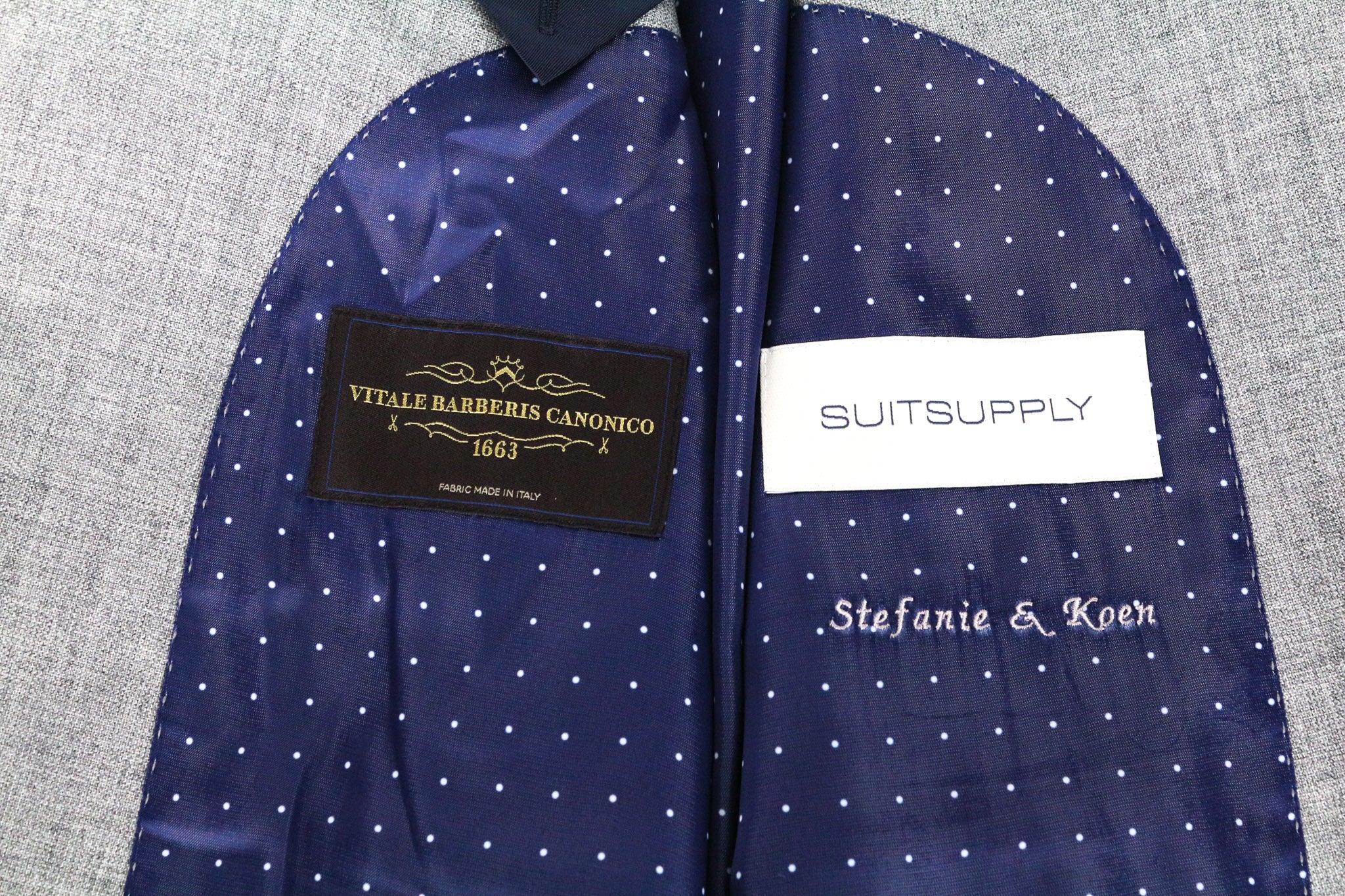 SUITSUPPLY La Spalla Men's Suit UK50S Grey Pure Wool 3-Piece Single-Breasted